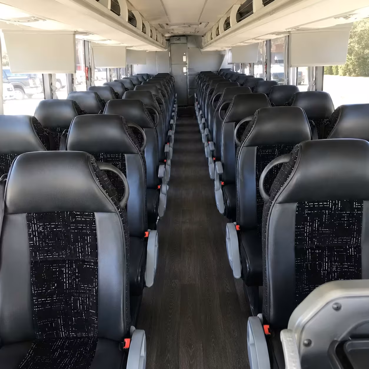 56 passenger charter bus interior